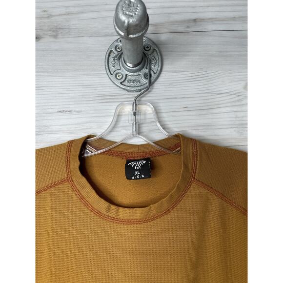 Prana Shirt Mens XL Brown Orange Performance Outdoor Athletic Polyester USA - Picture 2 of 8